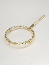 Twisted round hair clip - Valentina gilded (5 cm)