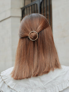 Round smooth gold hair clip - Alice (5 cm)