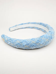 Light blue tweed headband - Diana