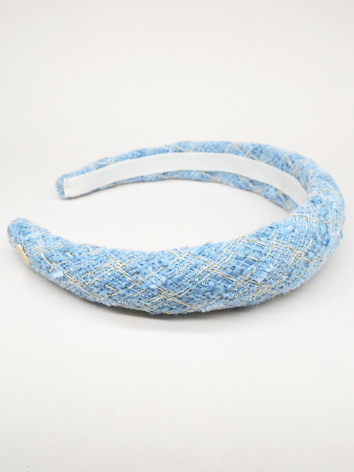Light blue tweed headband - Diana