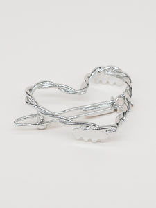 Twisted heart hair clip - Little Valentine silver plated (3.5 cm)