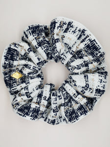 Chouchou Scrunchie Monogram Jacquard Denim