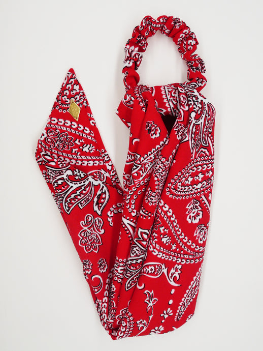 Red bandana print scarf - Bandy