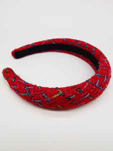 Red tweed headband - Coco