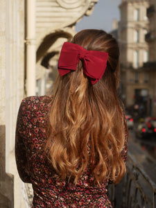 Camille hair bow - Burgundy