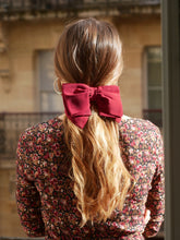 Camille hair bow - Burgundy