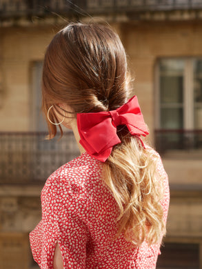 Camille hair bow - Coral