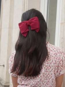 Camille hair bow - Burgundy