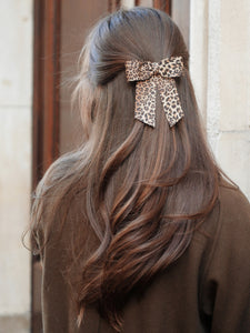 Marion hair bow - Leopard